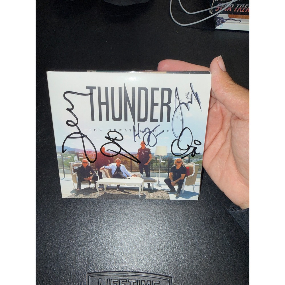 Thunder The Greatest Hits Signed Autographed 2-CD Set Hard Rock 2019 BMG EU